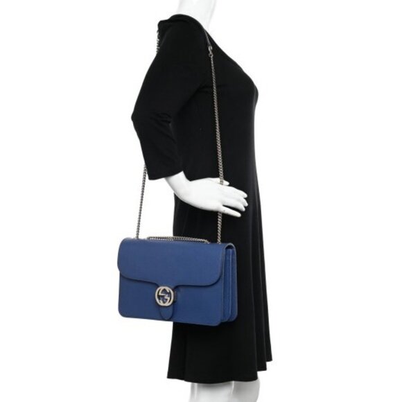 Gucci Dollar Calfskin Interlocking GG Caspian Handbag/Shoulder / Crossbody - Picture 14 of 14